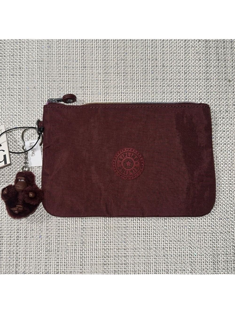 Kipling Viv Nylon Pouch in Burgundy Intense Maroon Wine